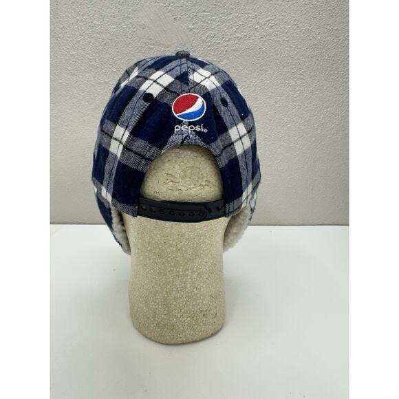 Melonwear Trapper Hat Minnesota Twins MLB Pepsi Blue Plaid Lined Winter Cap - Picture 5 of 8
